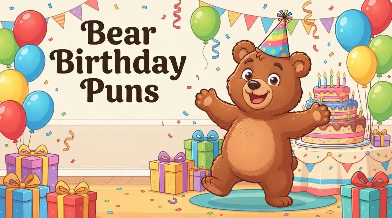 Cute bear birthday celebration