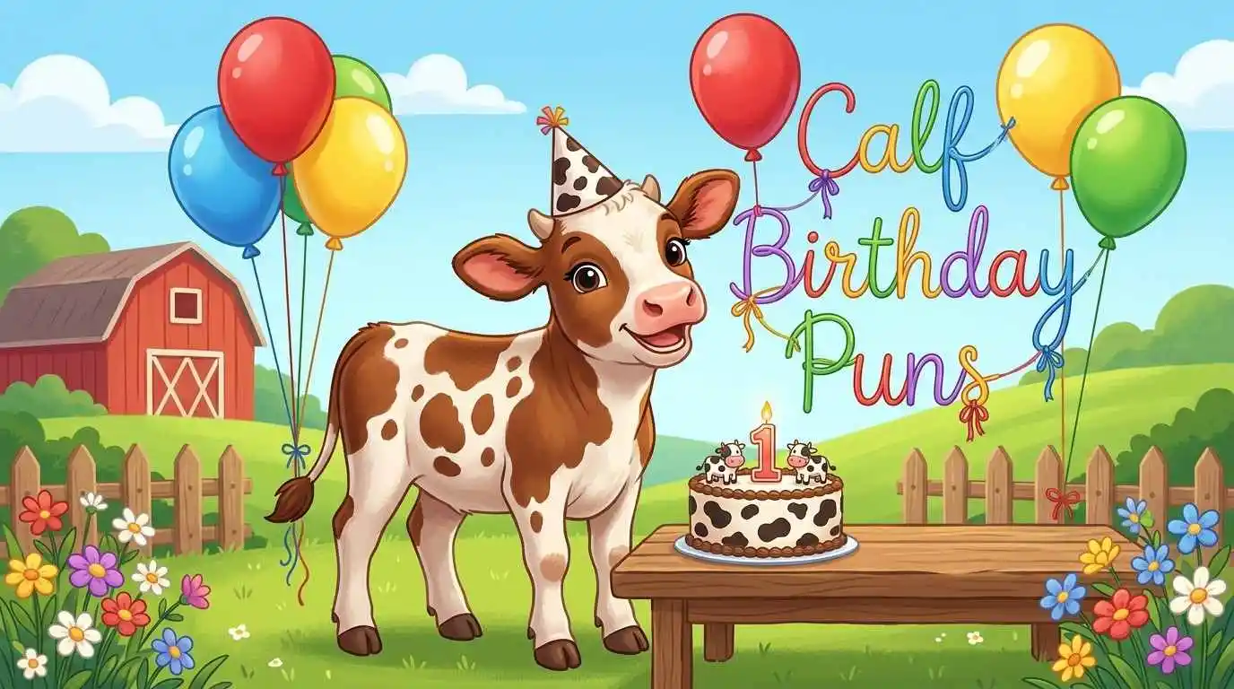 Cute calf birthday celebration