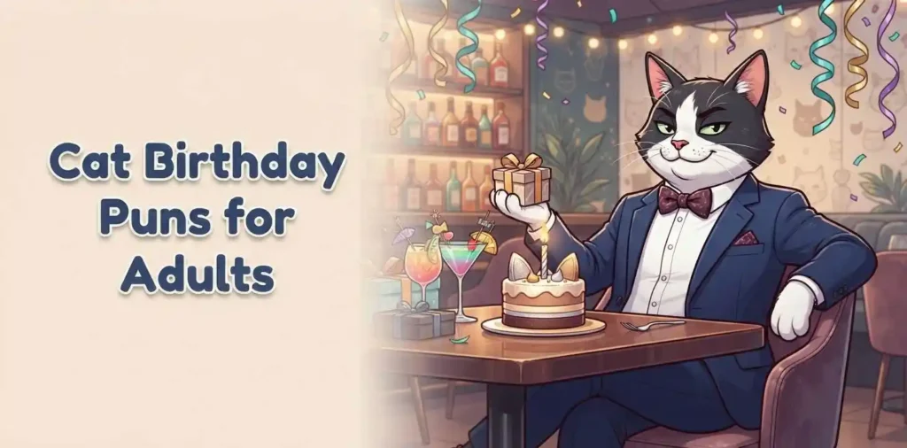 Adult cat birthday celebration