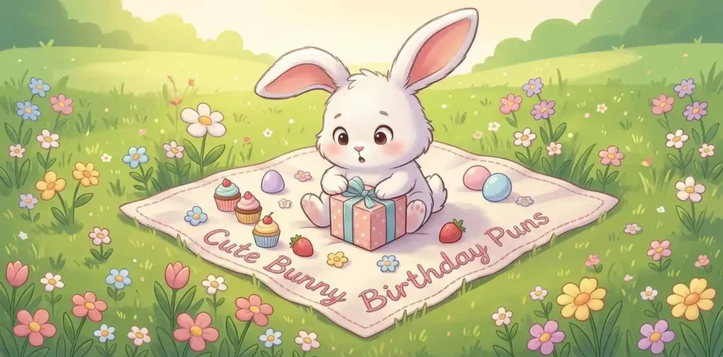 Cute bunny birthday party