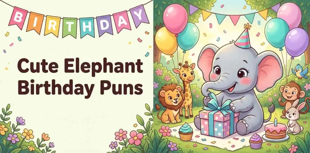 Adorable elephant birthday party