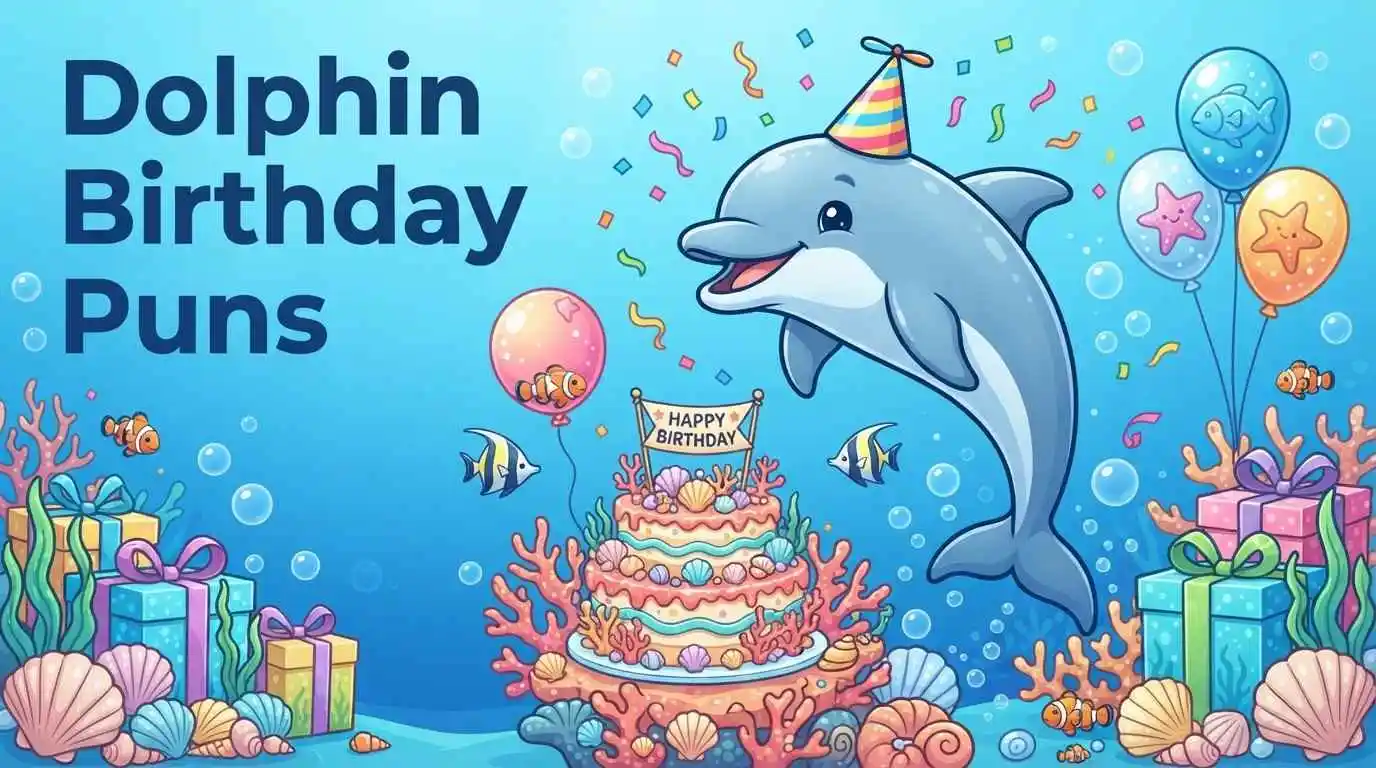 Cute dolphin birthday celebration