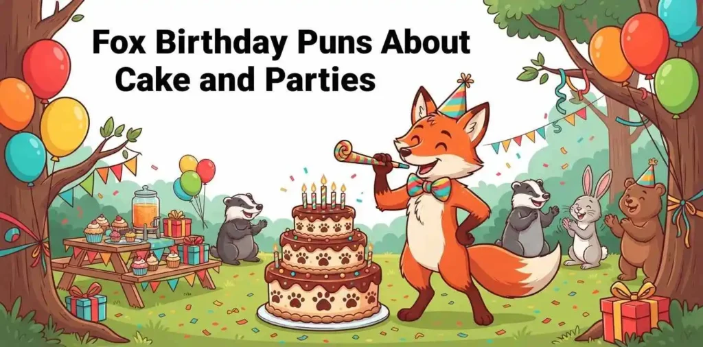 Fox birthday cake party