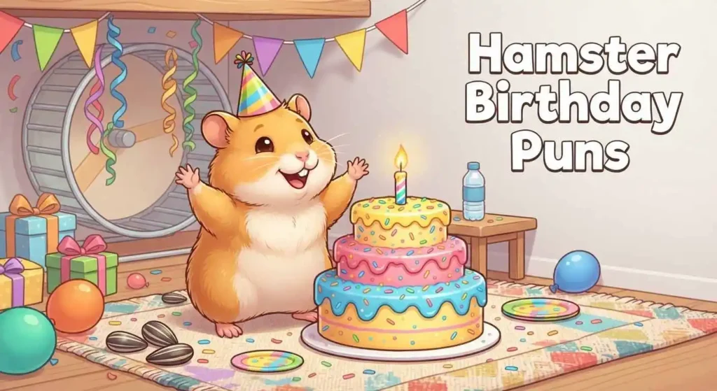 Cute hamster birthday party