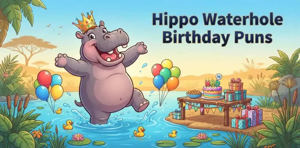 Hippo waterhole birthday celebration