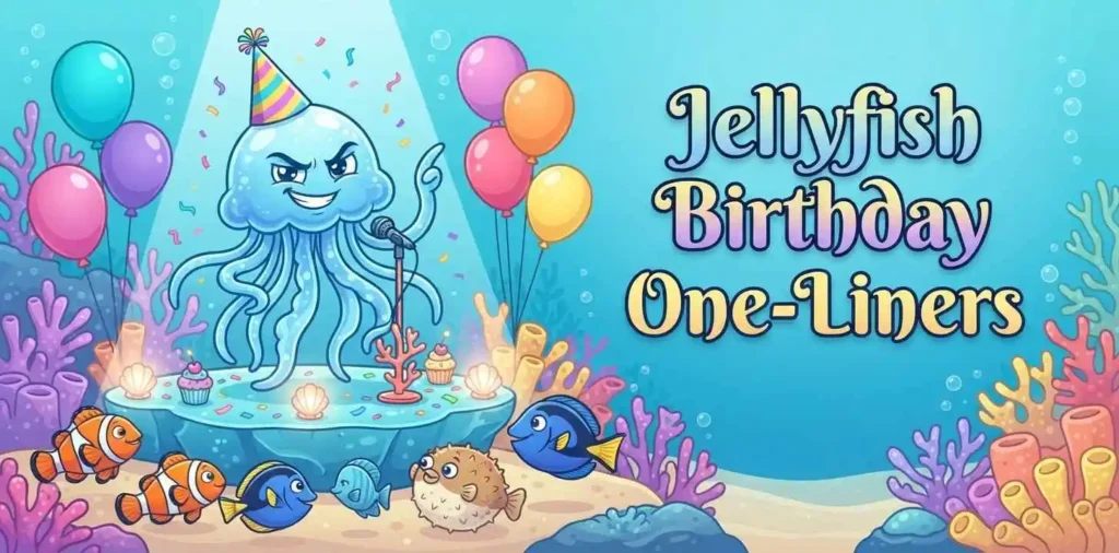 Funny jellyfish birthday party