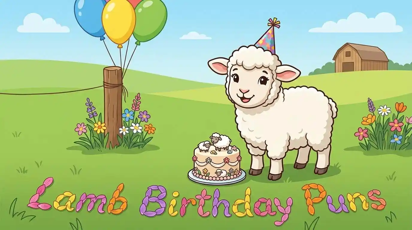 Cute lamb birthday celebration