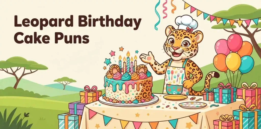 Leopard birthday cake celebration