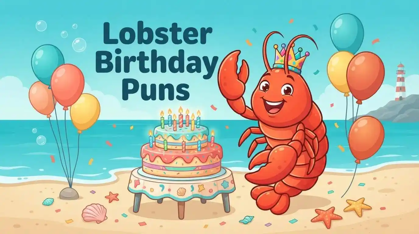 Funny lobster birthday party