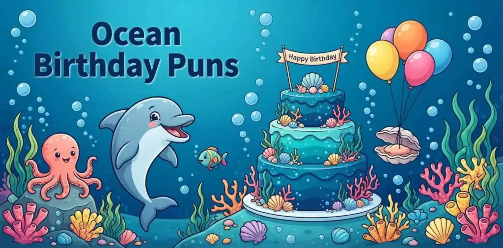 Colorful ocean birthday celebration