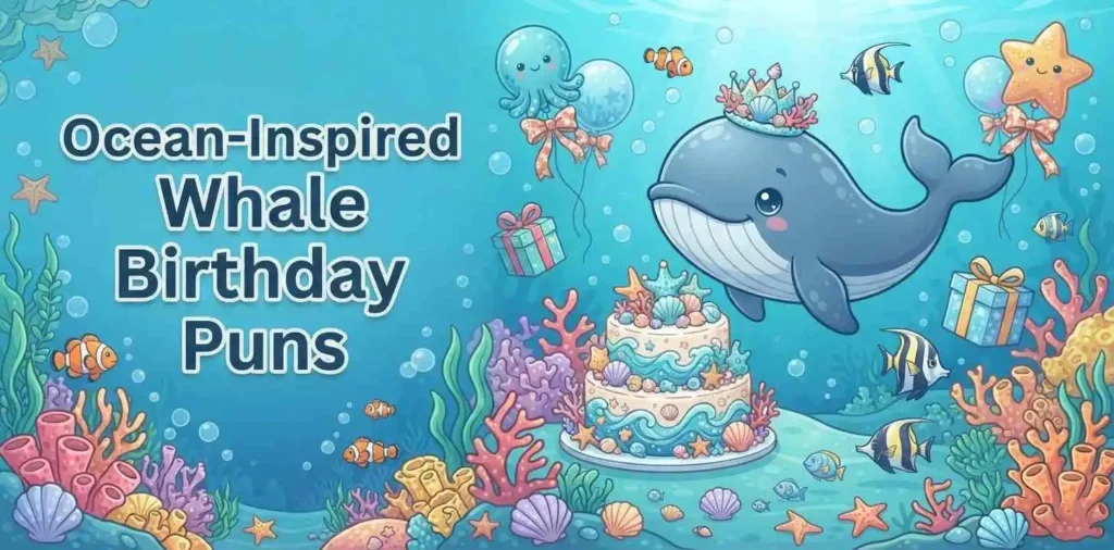 Ocean whale birthday celebration