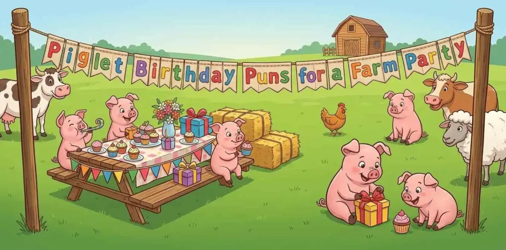 Piglet farm birthday party