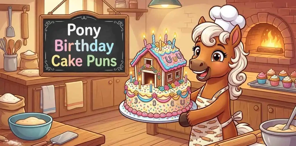 Pony enjoying birthday cake