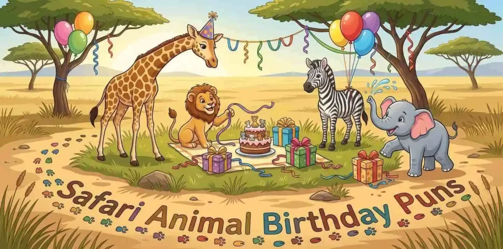 Safari animals birthday celebration