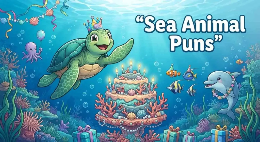 Cute sea animal birthday