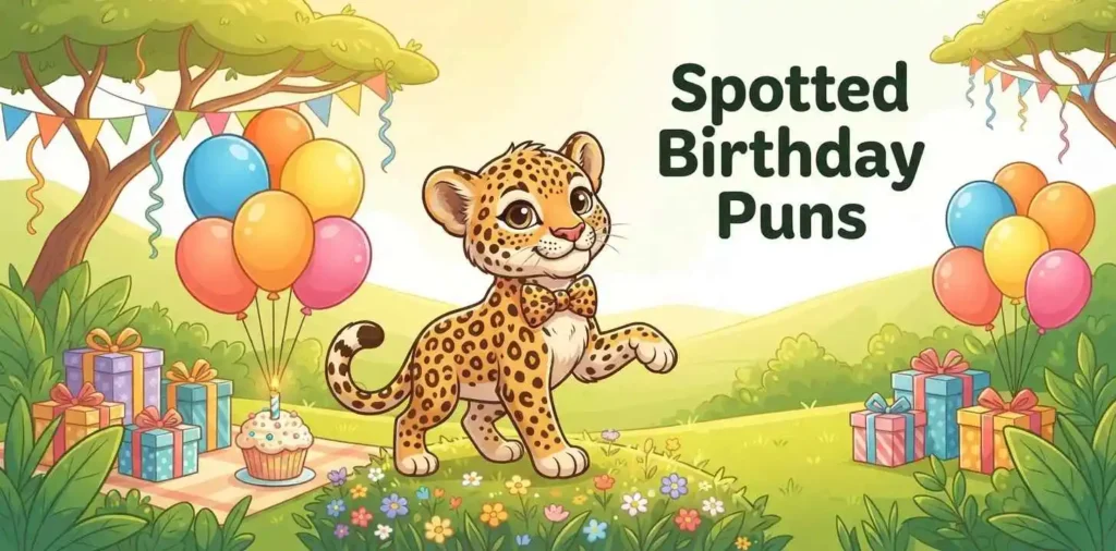 Spotted leopard birthday celebration