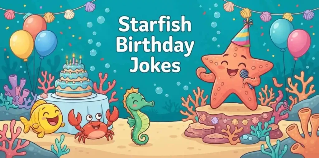 Funny starfish birthday party