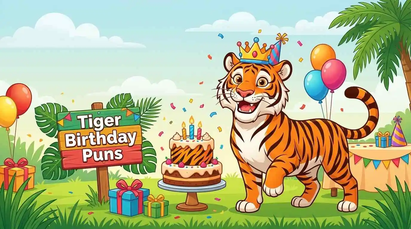 Tiger celebrating birthday